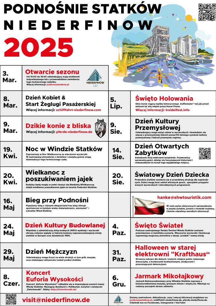 Übersicht über die Termine 2025 in polnischer Sprache